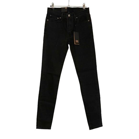 NWT Frye Addie Mid Rise Black Skinny Jeans 26 - Picture 3 of 9